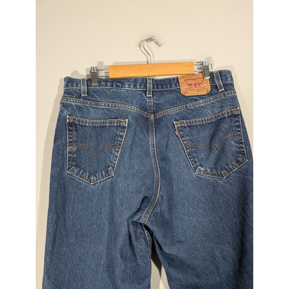 Levi's 550 Men Blue Straight Leg Denim Jeans Sz 36 Vintage Western Farm - Picture 5 of 10